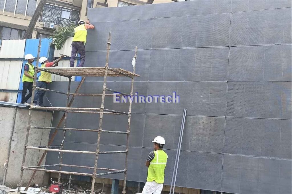 weatherproof acoustic barriers for construction sites
