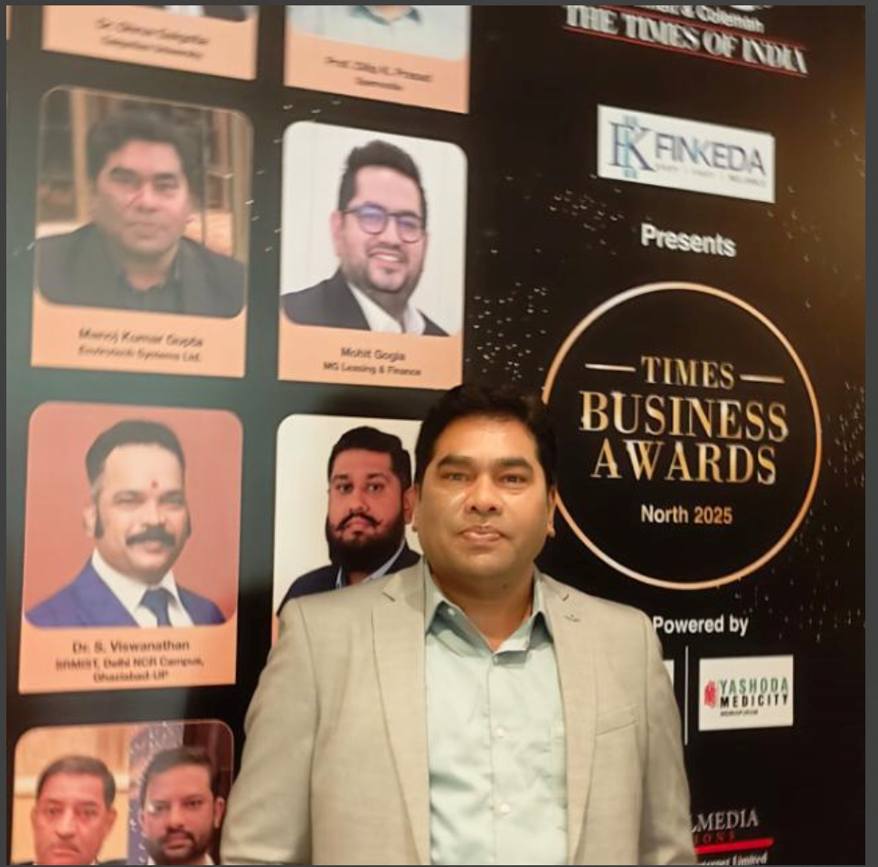 Mr. Manoj Gupta have awarded by Times Of India